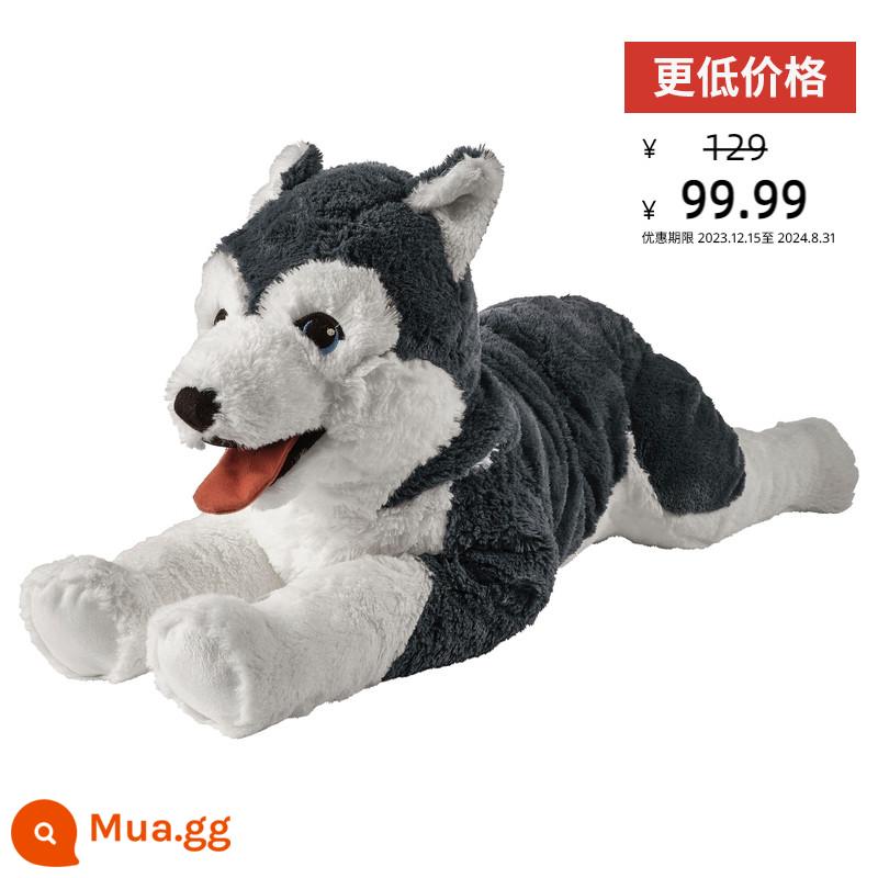 IKEA IKEA LIVLIG Livli Plush Toy Dog Husky Doll Món quà dễ thương cho trẻ em - husky đen trắng