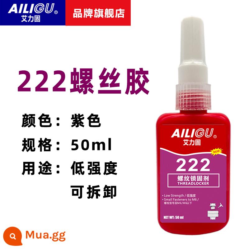 Keo bắt vít keo kỵ khí buộc chặt chống lỏng 222 242 243 262 263 271 272 277 290 khóa ren kim loại khóa dây trượt phớt có độ bền cao và thấp ở nhiệt độ cao có thể tháo rời - Độ bền dầu thấp 222 (50ML màu tím)