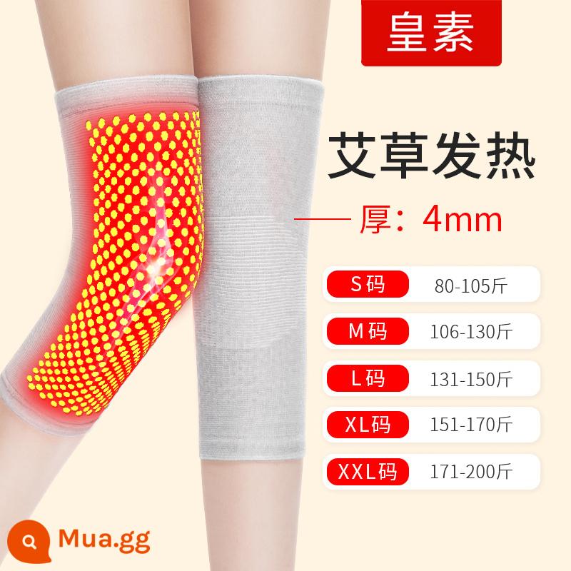 Wordworm Knee phù hợp với người đàn ông và phụ nữ cũ của đàn ông trong mùa đông nóng nén chân, cổ vật bị sốt lạnh - [Ngải cứu]Bốn Mùa - Xám