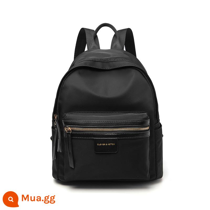 Clever & Ketch Backpack Nữ 2022 Phiên bản mới của Hàn Quốc của Oxford Vải nhỏ Backpack Lớn -Capacity Canvas School - đen