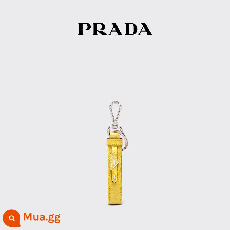 [Quà tặng năm mới] Đồ trang trí móc khóa trang trí logo chữ kim loại Prada/Prada nam - Nắng vàng