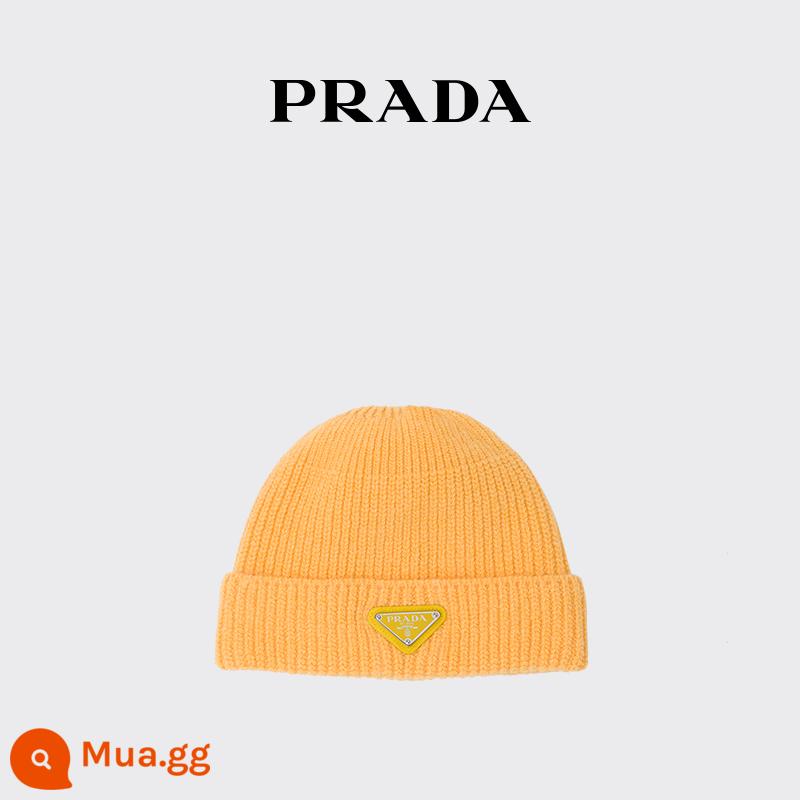 【Quà tặng năm mới】Mũ len cashmere và len nam Prada/Prada - màu vàng