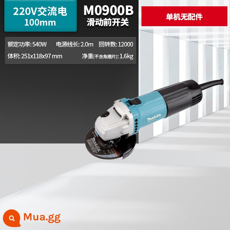 Máy mài góc Makita Nhật Bản M9509B công suất cao 100 máy mài góc nhỏ M9513 công cụ điện chính hãng - M0900B độc lập không kèm phụ kiện công tắc trượt phía trước 540W