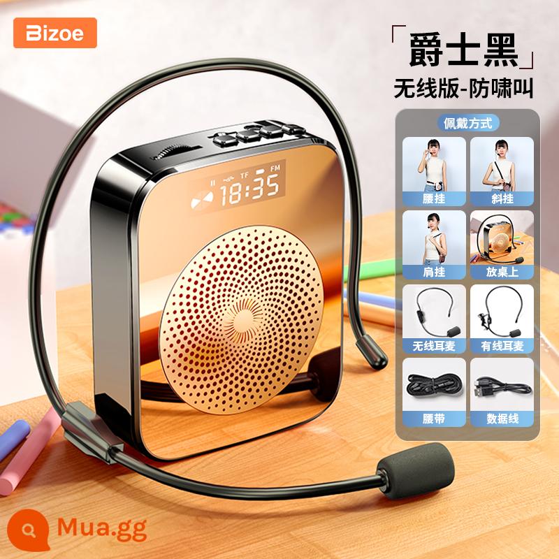 Loa little bee loa giáo viên mic không dây chuyên dụng tai nghe giáo viên giảng bài kèm máy gọi còi - Jazz Black | Tai nghe không dây [Micro không dây★Người dẫn chương trình không cần đeo]