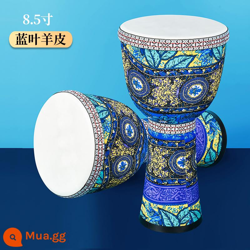 Trống Châu Phi trẻ em mẫu giáo dành riêng cho người lớn PVC nhẹ tambourine 8.5 inch 10 inch cho người mới bắt đầu nhạc cụ chuyên nghiệp - Da cừu lá xanh 8,5 inch + túi đựng em bé + hướng dẫn