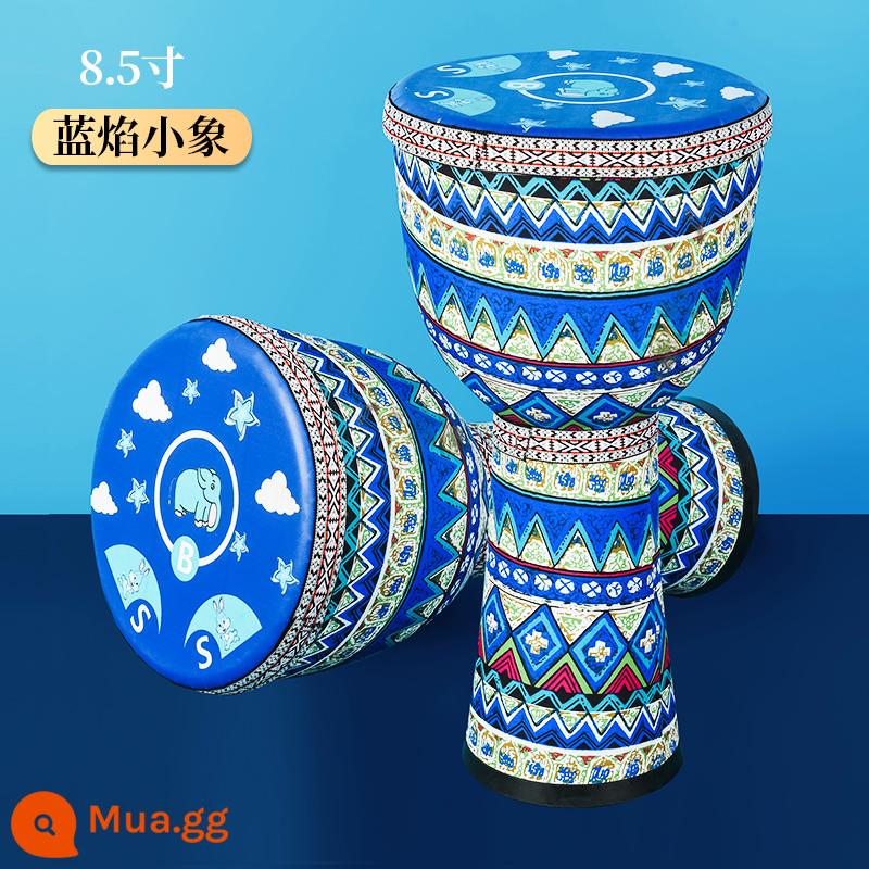 Trống trống châu Phi trẻ em mẫu giáo dành cho người lớn dành - Túi đựng em bé [Blue Flame Elephant 8,5 inch] dày + Hướng dẫn