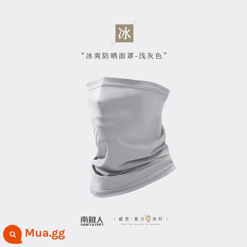 Nanjiren Magic Băng Đô Cài Tóc Turban Gọng Nam Mùa Hè Mỏng Mặt Nạ Chống Tia UV Ngoài Trời Đi Xe Đạp Thấm Hút Mồ Hôi Băng Lụa Mặt Khăn - xám nhạt