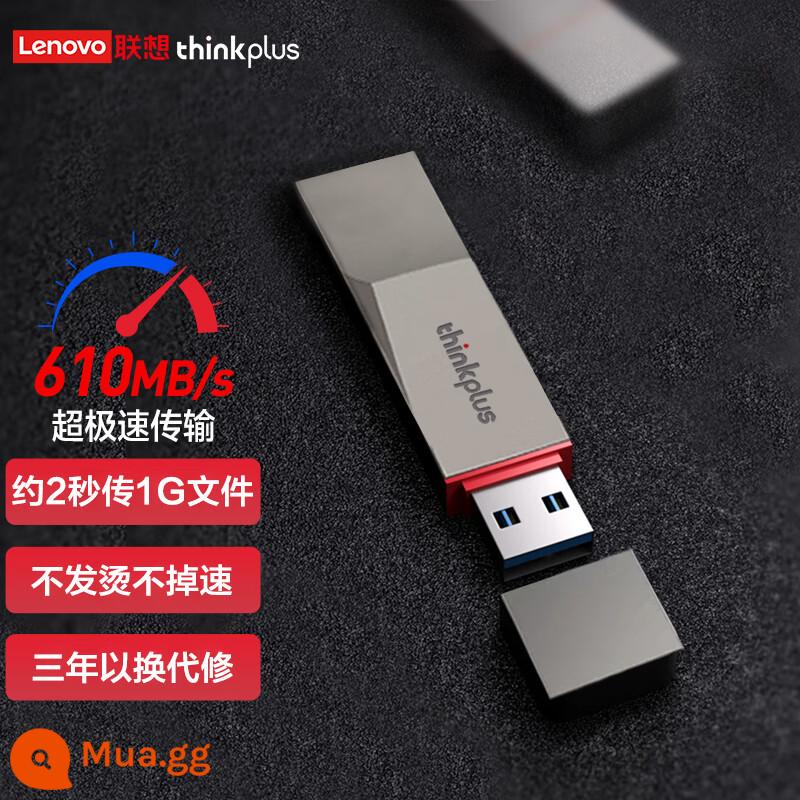 Ổ cứng thể rắn Lenovo 128g chính hãng USB3.1 tốc độ cao SSD bộ nhớ flash thể rắn dung lượng lớn TU180 PRO - Giao diện đơn [256G] tốc độ đọc 610 MB + bao da miễn phí>