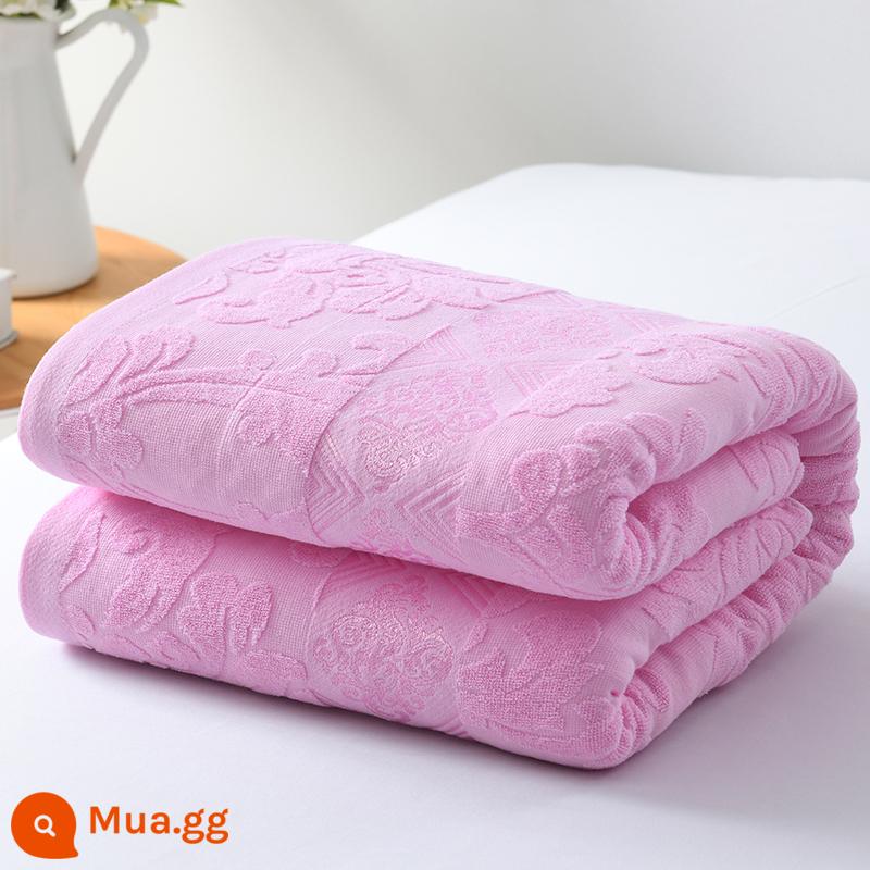 Cotton kiểu cũ khăn chần khăn chăn đơn đôi chăn điều hòa không khí nhà ga trải giường cotton mùa hè nghỉ trưa chăn - Ouya-Hồng