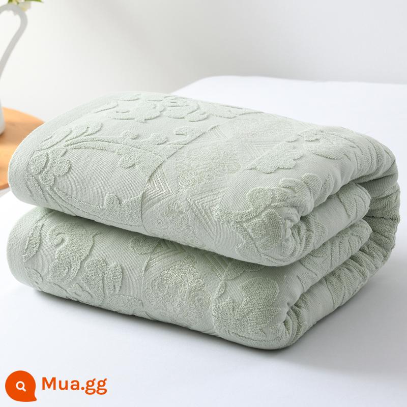 Cotton kiểu cũ khăn chần khăn chăn đơn đôi chăn điều hòa không khí nhà ga trải giường cotton mùa hè nghỉ trưa chăn - Ouya-xanh đậm