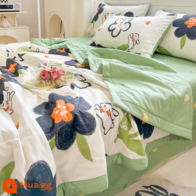 Jie Liya Tân Cương cotton nguyên chất chăn bông mùa hè mát mẻ cotton nguyên chất chăn bông điều hòa mùa hè chăn mùa hè chăn mỏng lõi chăn có thể giặt bằng máy - Phong cách thanh lịch