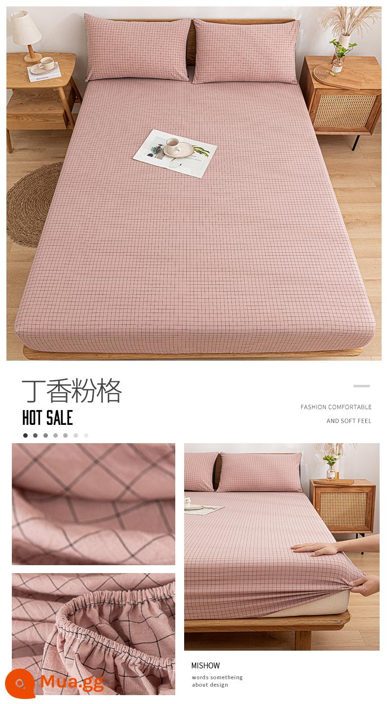 Jieliya Xinjiang Cotton Bed Bed Single -Belling Bed Bed Cover Cotton Cotton Tablet Bed Bed Bedding Bed Cover Bụi che phủ bụi - Lưới bột tử đinh hương [bông Tân Cương chải kỹ, quy trình giặt sạch]