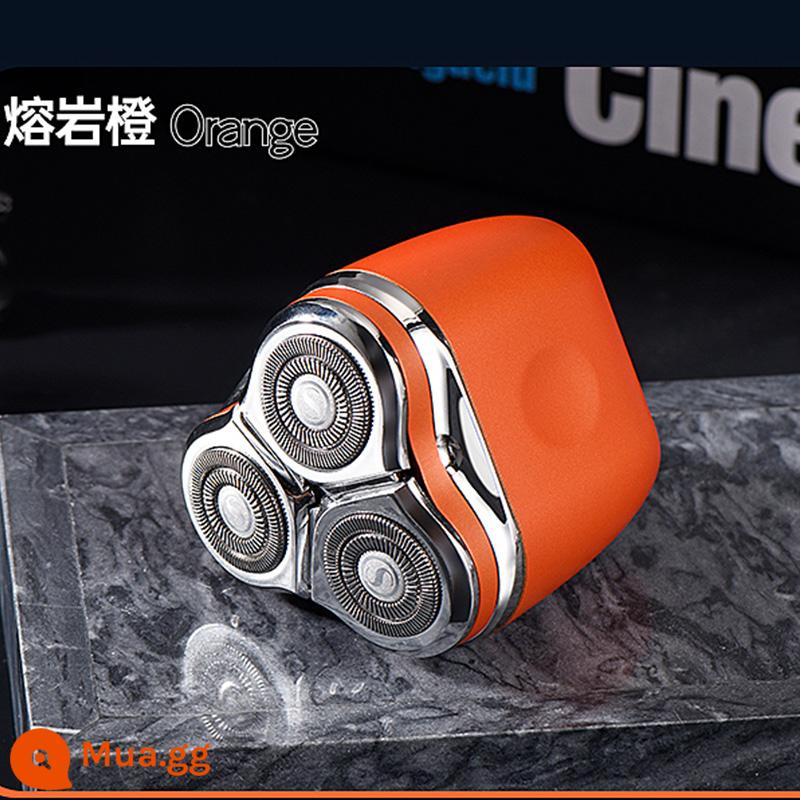 2022 Mới Mini Dao Cạo Nam Điện Nhỏ Và Di Động Xe Cạo Râu Chính Thức Xác Thực - dung nham cam