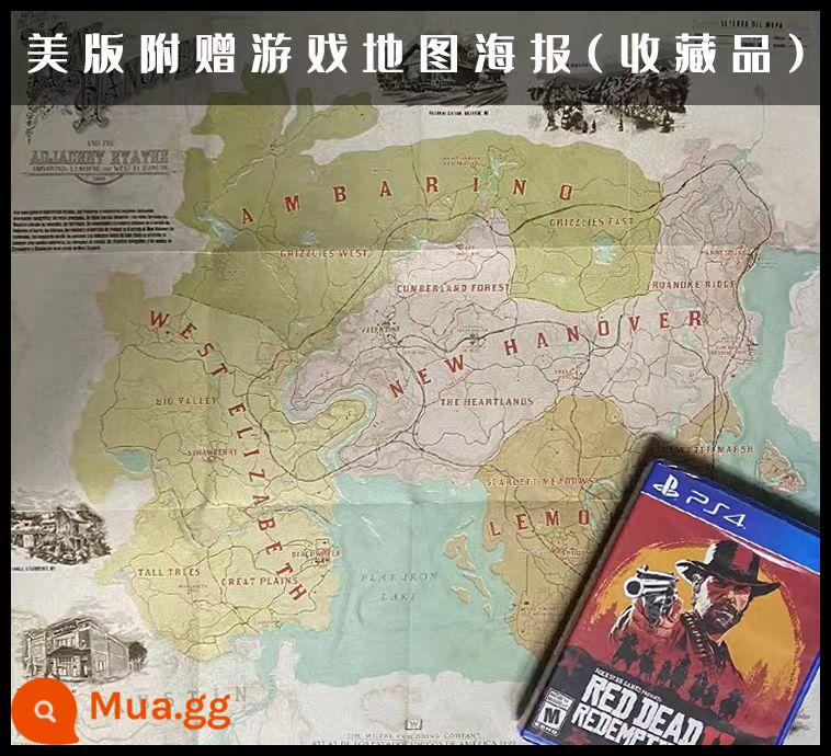 Đĩa game cũ chính hãng PS4 Red Dead Redemption 2 Big Cousin 2 Redemption Trung Quốc PS5 Wilderness phiên bản Hồng Kông - Thương hiệu mới (có bản đồ)