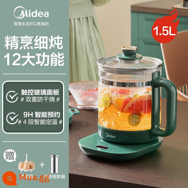 Midea thực phẩm màu sức khỏe nồi 2021 hộ gia đình mới đa chức năng ấm trà thủy tinh hoàn toàn tự động văn phòng nhỏ - Cỏ xanh