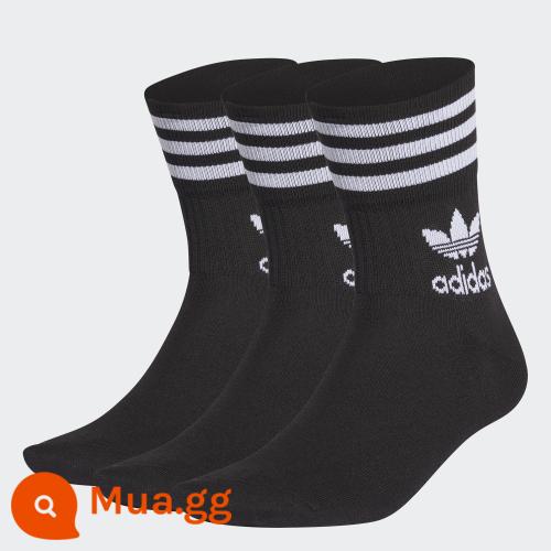 Vớ Adidasadidas, vớ bóng rổ, vớ thể thao, vớ cỏ ba lá nam, vớ trẻ em - [Clover] GD3576 đen 3 đôi giá đặc biệt