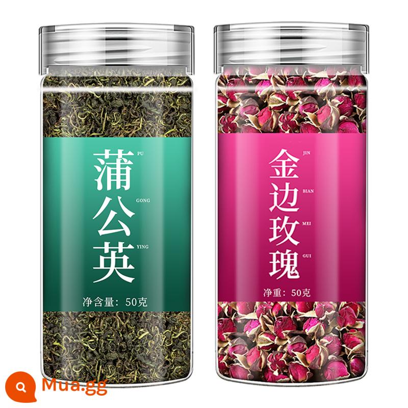 Trà bồ công anh mới Granny Ding 500g Núi Trường Bạch chính hãng có thể kết hợp với nước ngâm hoa cúc để thanh nhiệt, giảm nhiệt cho trà nóng bảo vệ sức khỏe. - Bồ công anh + Hoa hồng [tổng cộng 2 chai]