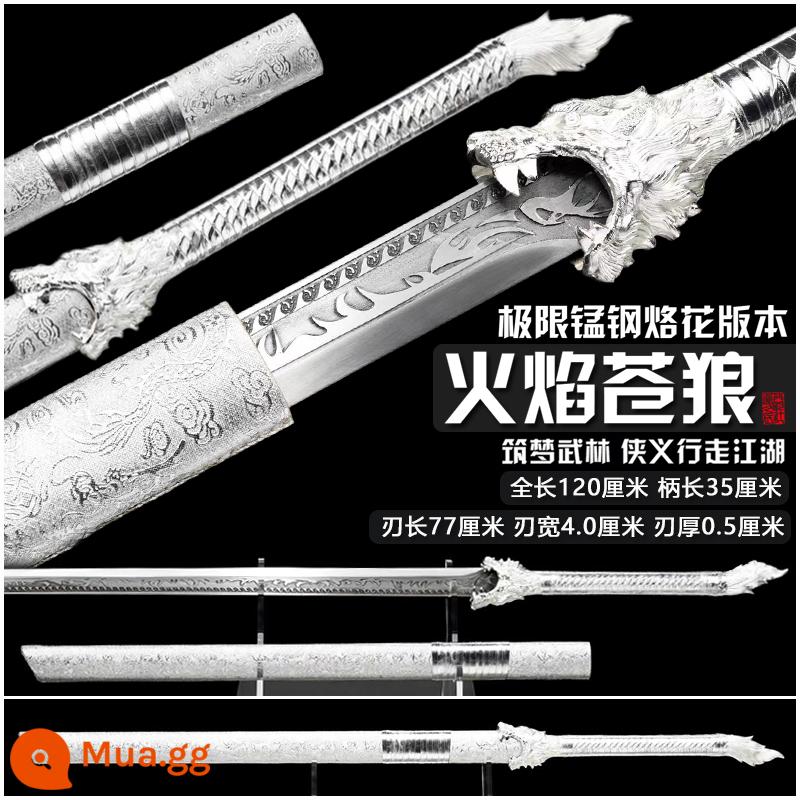 Tang Hengdao Longquan Town House Sword thêu thanh kiếm mùa xuân tất cả -in -one bộ sưu tập của kiếm thanh kiếm kiếm thanh kiếm - Mô hình phúc lợi sói ngọn lửa hồng