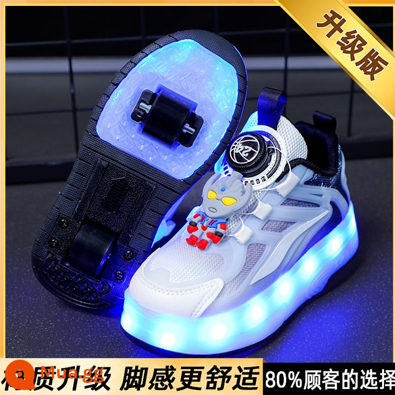 Giày Heelys cho bé gái mùa thu đông 2023 giày trượt trẻ em Kuromi vô hình trượt tóc học sinh bốn bánh - Đen [Nâng cấp Model B]