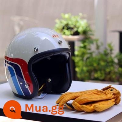 Đài Loan EVO Mũ Cứng Retro 34 Mũ Bảo Hiểm Nửa Đầu Máy Vespa Giang Cát Đạp Nam Nữ Thân Mũ Bảo Hiểm Nhỏ Với Kính Mát Ống Kính - cánh(evo)