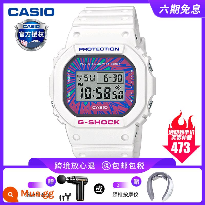 Quà tặng đồng hồ CASIO nam gshock tắc kè hoa trái tim đại dương đồng hồ thể thao GA100BL - DW-5600DN-7DR neon vuông/qua biên giới trở lại với súng fascia tự tin/miễn phí