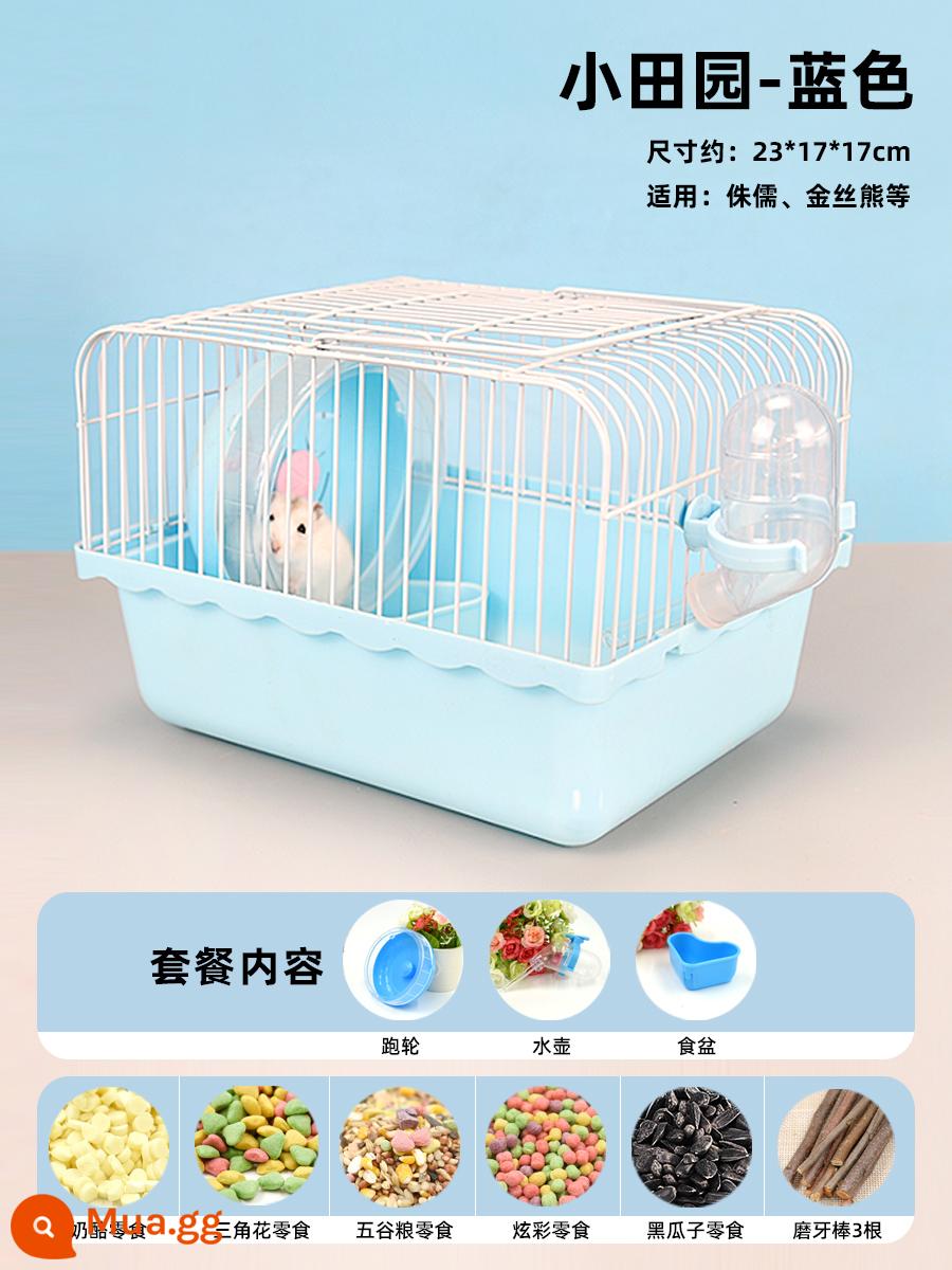 Lồng chuột hamster gấu vàng biệt thự siêu lớn sang trọng hamster nhỏ cung cấp gói hoàn chỉnh lồng lâu đài acrylic hai lớp - ⭐⭐Gói quà tặng miễn phí cho người mới chơi Xiaotianyuan Blue