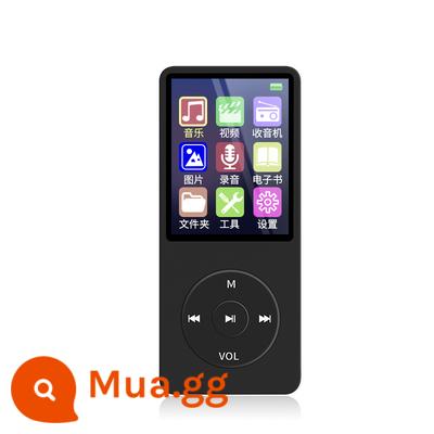 Phiên bản học sinh MP4 Phiên bản MP3 Lắng nghe Thẻ plughin -thin bên ngoài tiếng Anh - Đen [không có Bluetooth]