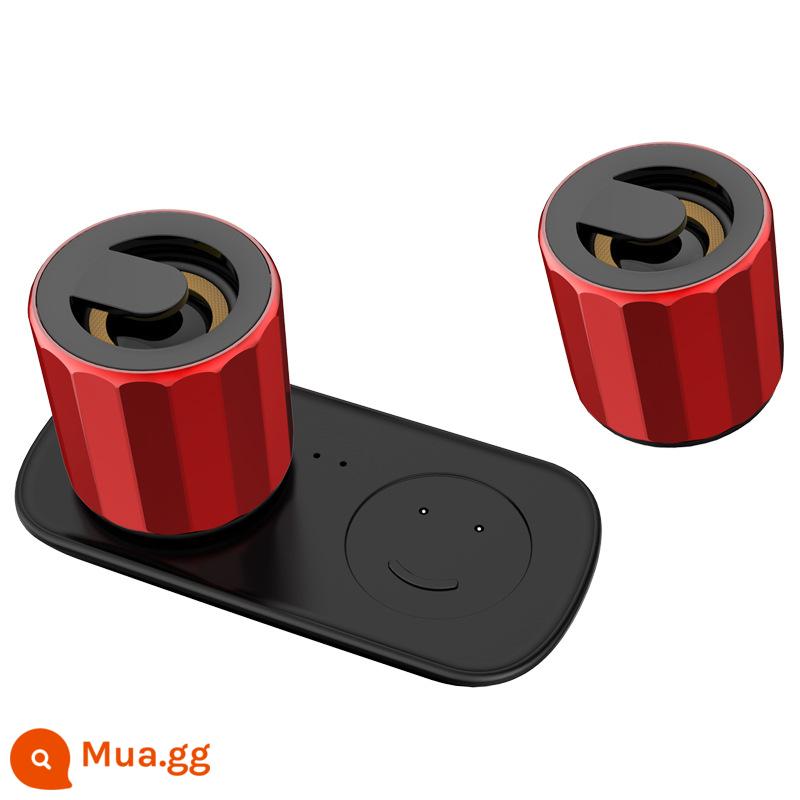 SARDINE stereo không dây Bluetooth loa nhỏ loa siêu trầm mini âm thanh vòm 3d nhỏ âm thanh chất lượng cao - F9 Đỏ rực★Âm thanh nổi hộp đôi★Âm trầm cực sốc