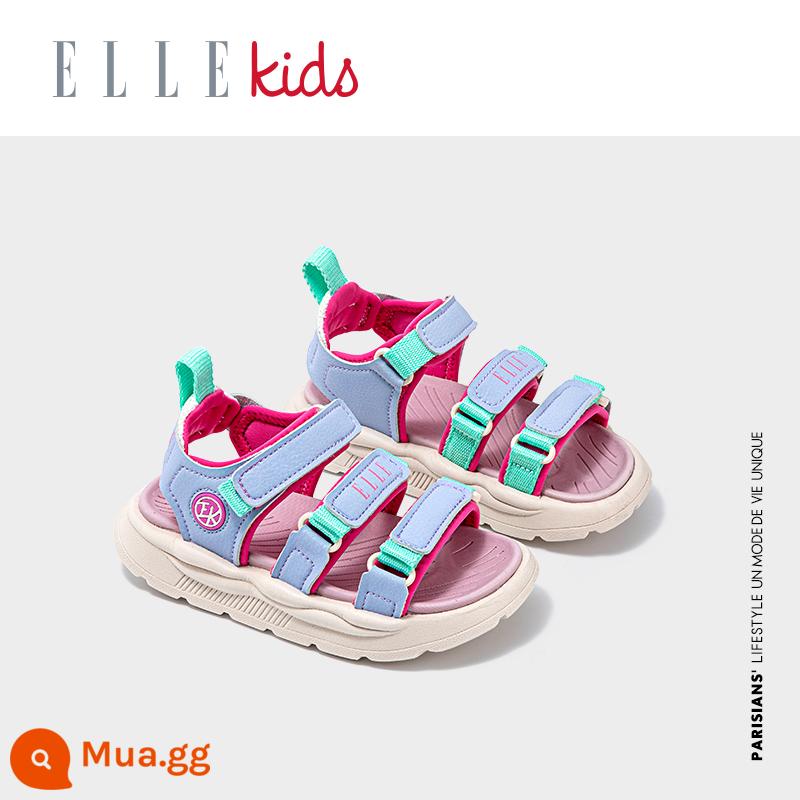 Giày trẻ em ELLEkids giày đi biển trẻ em mùa hè 2023 dép thể thao bé gái giày lớn chống trượt cho bé trai - xanh tím