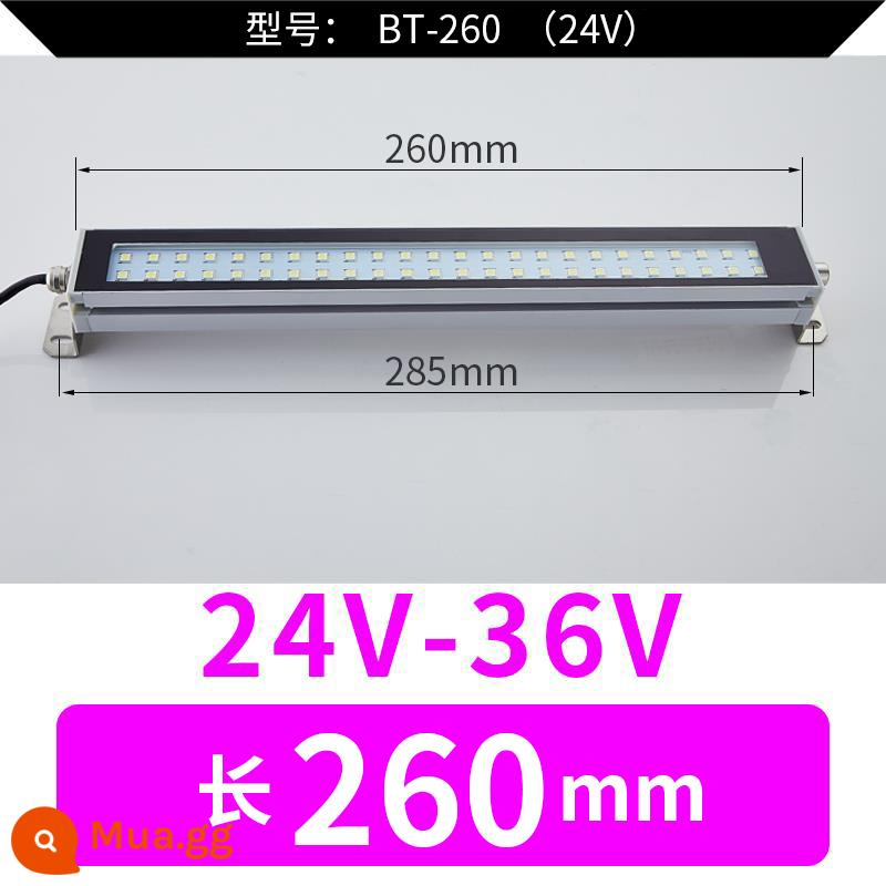 Đèn LED Máy Công Cụ Đèn Làm Việc CNC Máy Tiện CNC Chống Cháy Nổ Đèn Vuông Đèn Tiết Kiệm Năng Lượng 220V Đèn Chiếu Sáng Dầu Chống Thấm Nước 24 - dài 260mm 24V