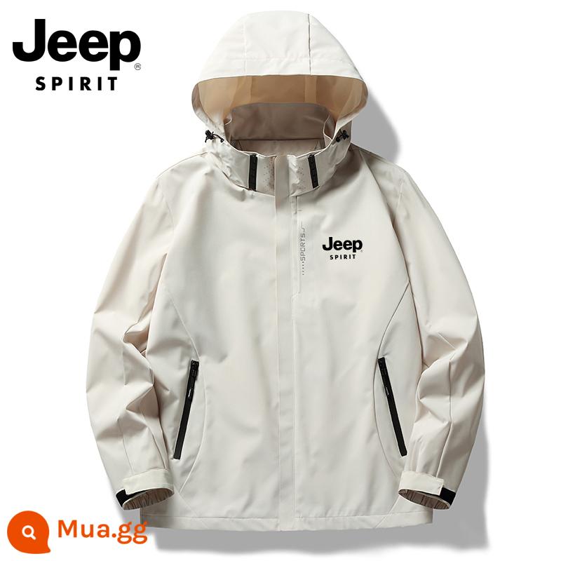 Jeep Jeep Sports Windskin Packet Áo khoác gói nữ đi bộ ngoài trời đi du lịch ngoài trời Vận động - Màu trắng nhạt [phong cách nam giới]