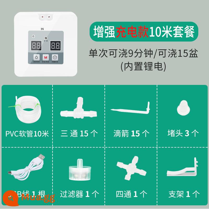 Hộ Gia Đình Thiết Bị Tưới Cây Tự Động Thông Minh Tưới Cây Trong Chậu Cây Thời Gian Tưới Cây Hệ Thống Tưới Nhỏ Giọt Phun Nước Ban Công Hiện Vật - Model sạc nâng cao DZQ1 (có thể đổ 10-15 nồi)