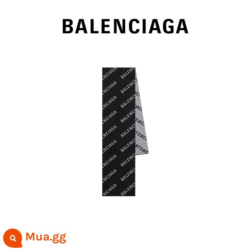 BALENCIAGA Balenciaga ALLOVER LOGO thiết kế logo thời trang khăn quàng cổ màu đen - đen