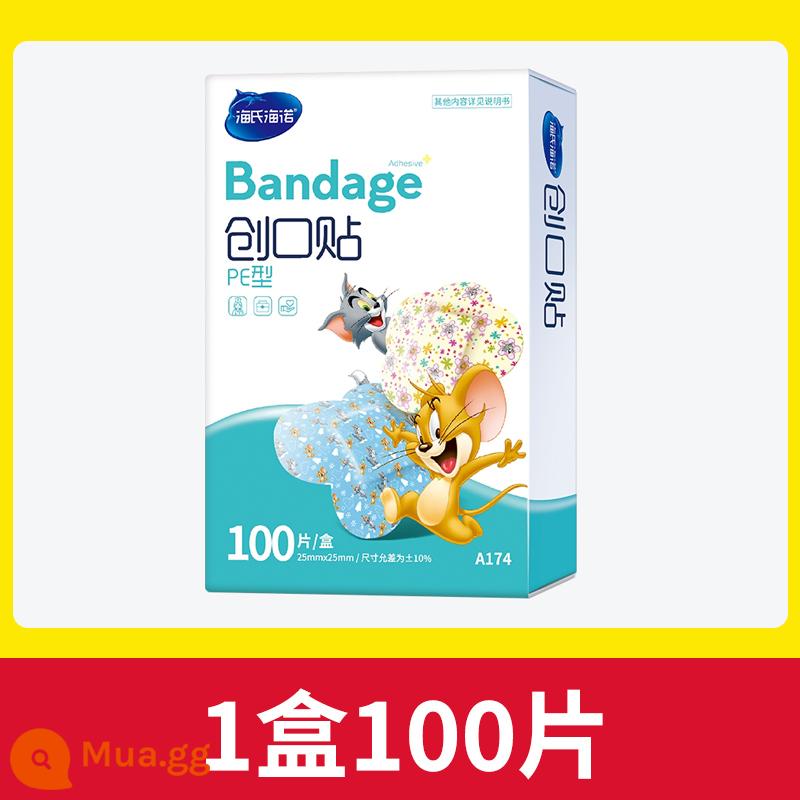 Haishi Hainuo chống nước OK băng vô trùng y tế trẻ em dễ thương OK băng thoáng khí miếng dán thun OK băng cầm máu miếng dán - Miếng dán vắc xin peOK 100 miếng/hộp