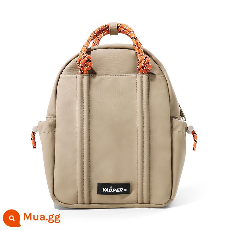 VAOPER Thương Hiệu Mới Dây Bện Mini Schoolbag Ba Lô Học Sinh Nữ Casual Họa Tiết Nhẹ Ba Lô Nam - Màu nâu sa mạc kích thước lớn có thể đựng được máy tính 15 inch