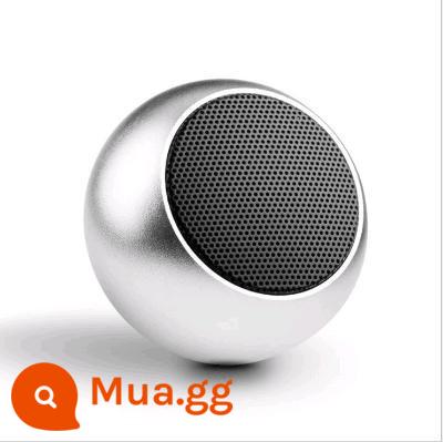 Bluetooth không dây mini thép pháo loa siêu trầm quá khổ âm lượng lớn loa nhỏ di động bằng kim loại nhỏ - Phiên bản thường [bạc mờ] không có tiếng ồn