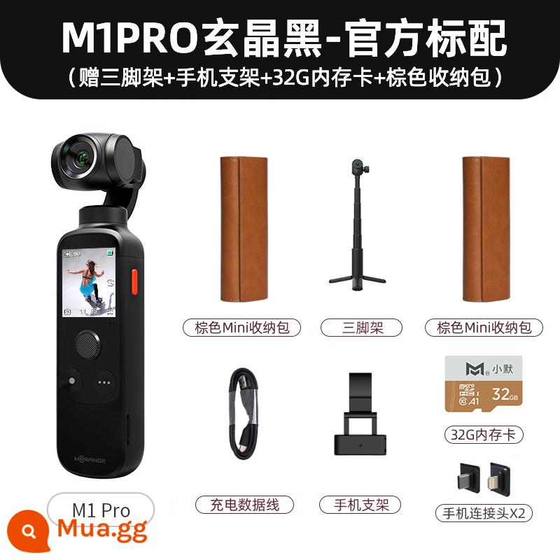 Camera PTZ bóng cam vlog camera thông minh ổn định chống rung cầm tay camera thú cưng du lịch quay video HD - M1pro Huyền Kinh Đen-Tiêu Chuẩn Chính Thức