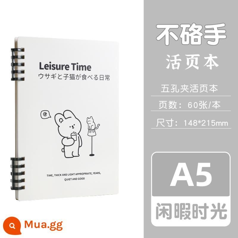 Wengu tay sáng tạo cuốn sách rời có thể tháo rời có giá trị cao a5b5 dòng ngang trang bên trong học sinh ghi chú đặc biệt đơn giản nhỏ tươi máy tính xách tay kiểm tra sau đại học đánh giá cuốn sách cuộn PP không thấm nước và bền - Thời gian giải trí A5 (không gây kích ứng tay)