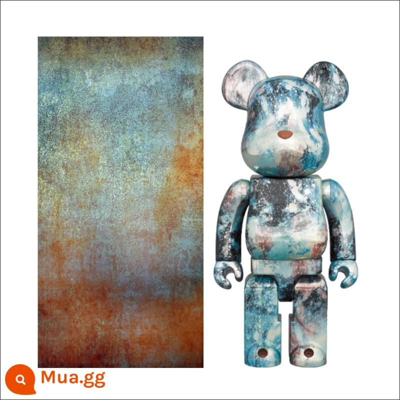 LYB khối xây gấu bearbrick1000% Van Gogh bạo lực gấu hộp trưng bày tích hợp mù hộp acrylic che bụi - Hộp hiển thị nền bằng đá cẩm thạch thế hệ thứ năm PUSHEAD (không bao gồm gấu)