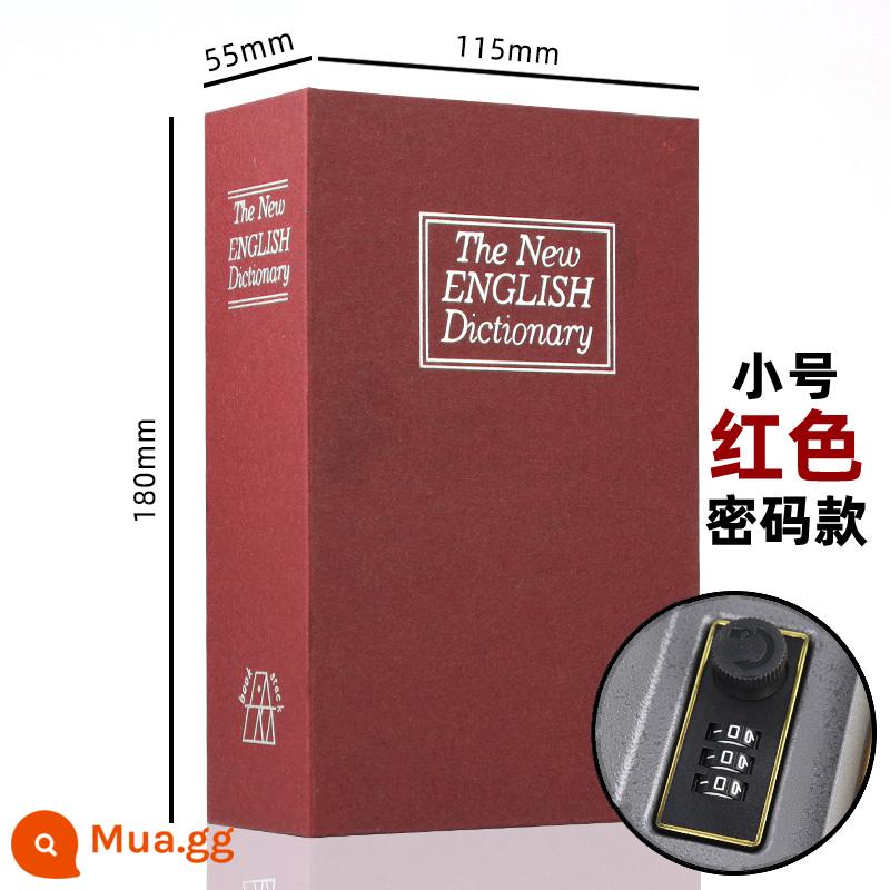 Sách mật khẩu an toàn hộp có khóa khóa nhỏ tủ tiết kiệm nhỏ heo đất trẻ em người lớn lưu trữ bảo quản - Màu đỏ nhỏ★ Kiểu mật khẩu★ Tấm thép dày được nâng cấp