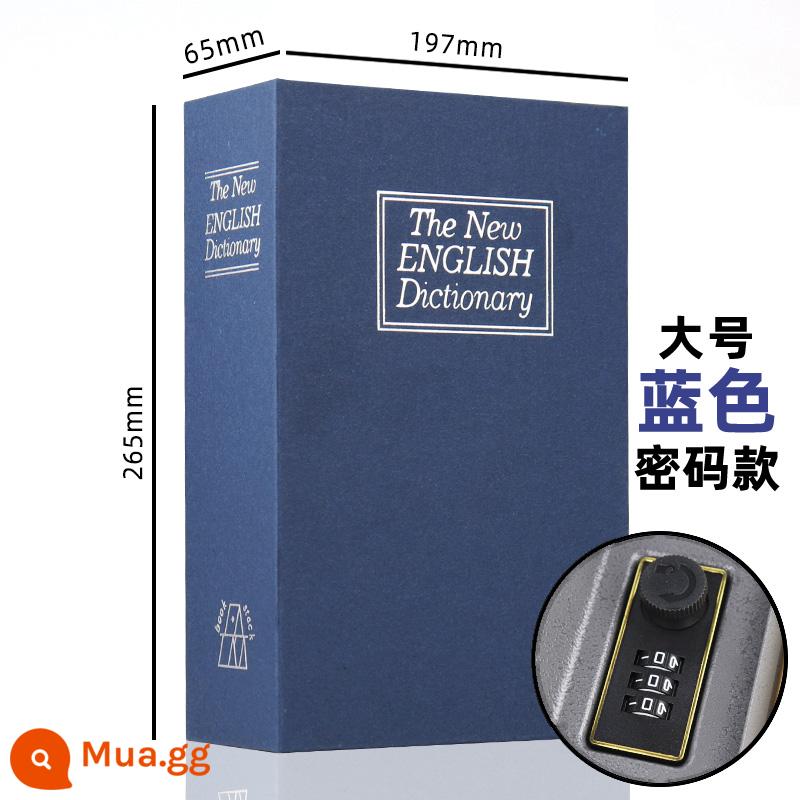 Sách mật khẩu an toàn hộp có khóa khóa nhỏ tủ tiết kiệm nhỏ heo đất trẻ em người lớn lưu trữ bảo quản - Màu xanh lam lớn★ Kiểu mật khẩu★ Khuyến nghị bán hàng nóng về tấm thép dày được nâng cấp