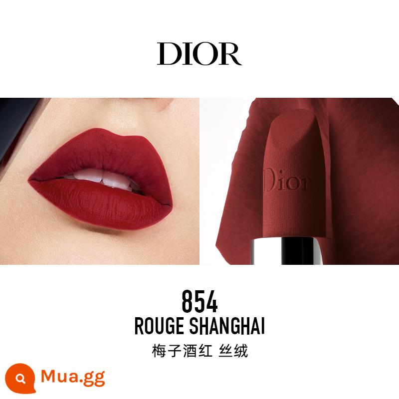 [Chữ độ nét cao] Son môi vàng xanh Dior Dior Lieyan màu mới #735#999#720 nhung - 854 ROUGE THƯỢNG HẢI rượu mận đỏ nhung