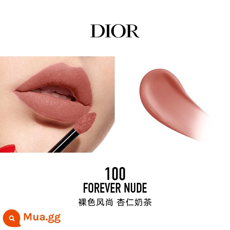 [Quà tặng năm mới] Dior Dior Lieyan Blue Star Lock Color Lip Glaze 999 626 720 Makeup Lipstick - [Lip Glaze] Trà sữa hạnh nhân thời trang 100 màu khỏa thân