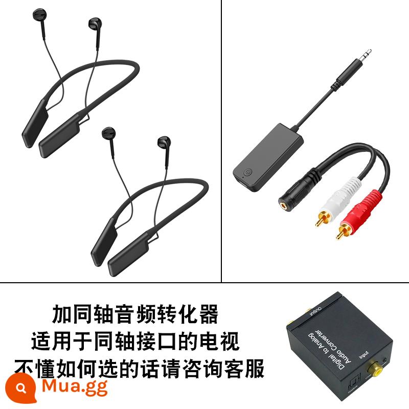 Tai nghe Bluetooth TV kết nối không dây chuyên dụng cho người già xem TV kết nối ngoài - Một đến hai [với bộ chuyển đổi đồng trục]