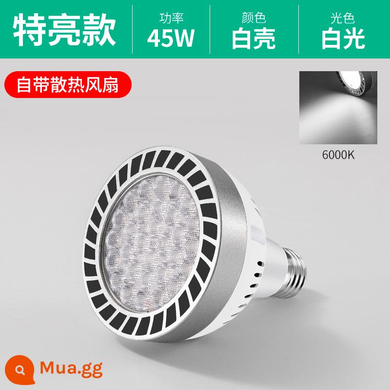 Đèn Led Theo Dõi Bóng Đèn Pha Par30 Đèn Đơn Cửa Hàng Quần Áo Siêu Thị Tươi Đèn Siêu Sáng Tiết Kiệm Năng Lượng Vít E27 Nguồn Sáng - Vỏ màu trắng★có quạt làm mát [45W Ouxin bầu trời đầy sao sáng] ánh sáng trắng