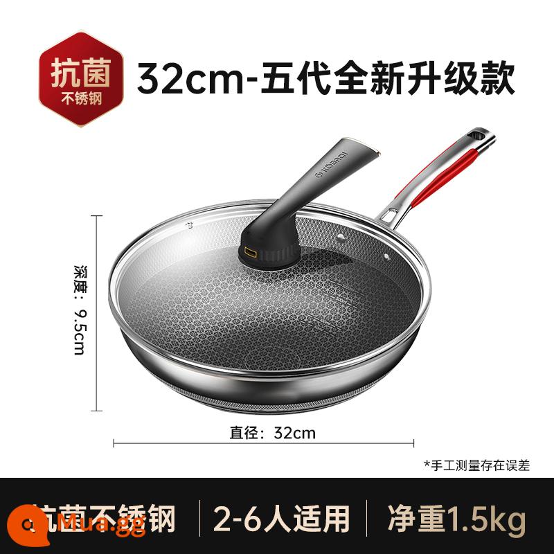 Cửa hàng hàng đầu chính thức của Kangbach Honeycomb Non -dipping Pot House -fried Pot Giới thiệu nồi hơi đặc biệt - [Kháng khuẩn và chống dính thế hệ thứ năm] Chảo dính nâng cấp 32cm Có thể hoàn tiền