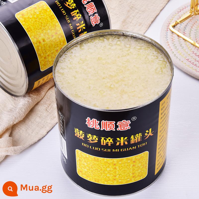 Đào vàng đóng hộp thương mại lon lớn 3kg cam bayberry dứa dừa trái cây thùng 3kg phục vụ trái cây đóng hộp - 3kg cơm tấm dứa