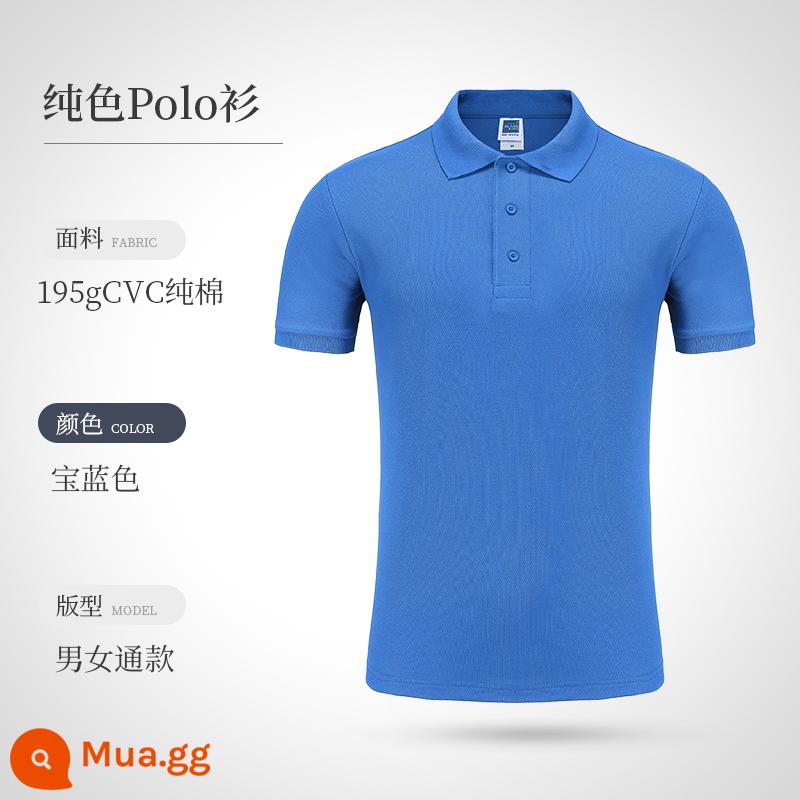 Áo polo đảo ngược quần áo làm việc tùy chỉnh logo nhân vật thêu cotton t -shirts áo sơ mi quảng cáo văn hóa bản đồ tay áo ngắn - ngọc bích