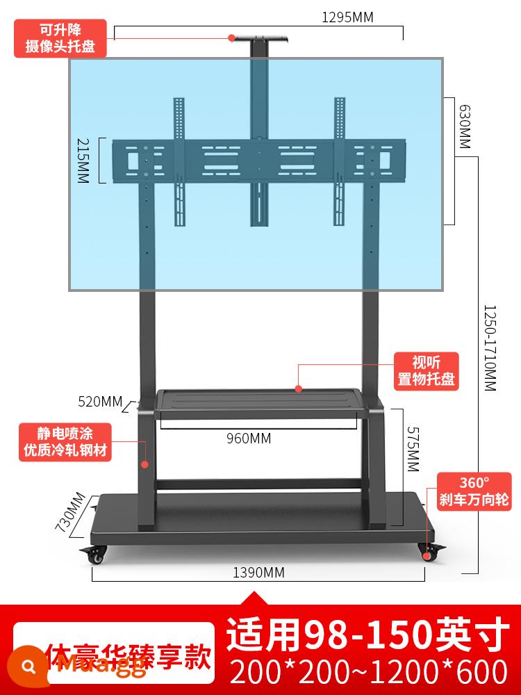 Giá đỡ TV Hạ cánh xoay bằng kính thiên văn di động Thích hợp cho Xe đẩy có bánh xe Xiaomi Hisense 75 inch Huawei - Mẫu cao cấp sang trọng tất cả trong một [phổ thông 98-150 inch] với khả năng chịu tải 1.000 pound và bảo hành trọn đời