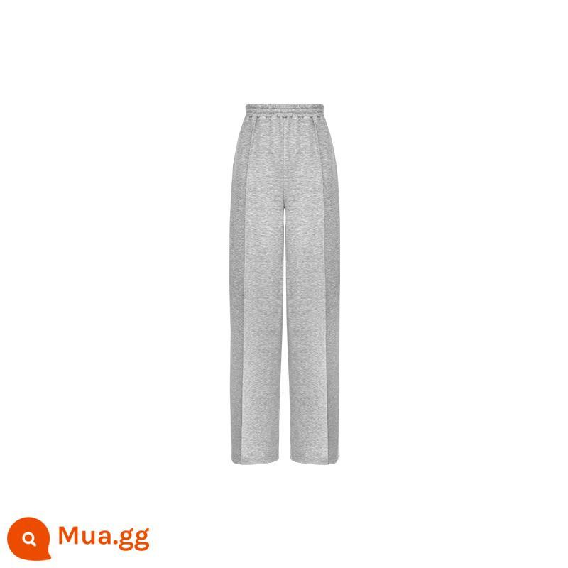 Xiaoli màu xám quần thun cotton dày ba mảnh 2023 mới của Mỹ cao cấp thời trang giản dị đồ thể thao phù hợp với mùa xuân và mùa thu - Quần xám có hàng